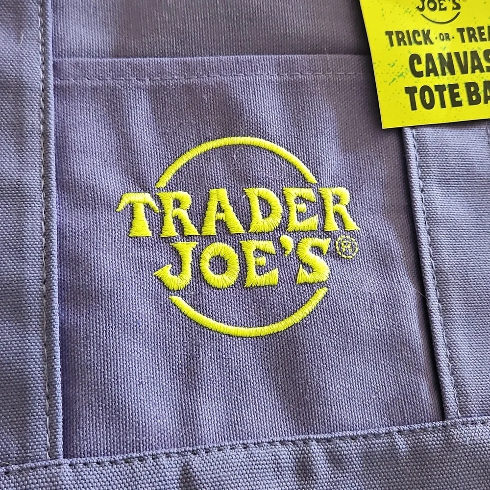 Trader Joe’s Mini Canvas Tote, Halloween colors, NWT
